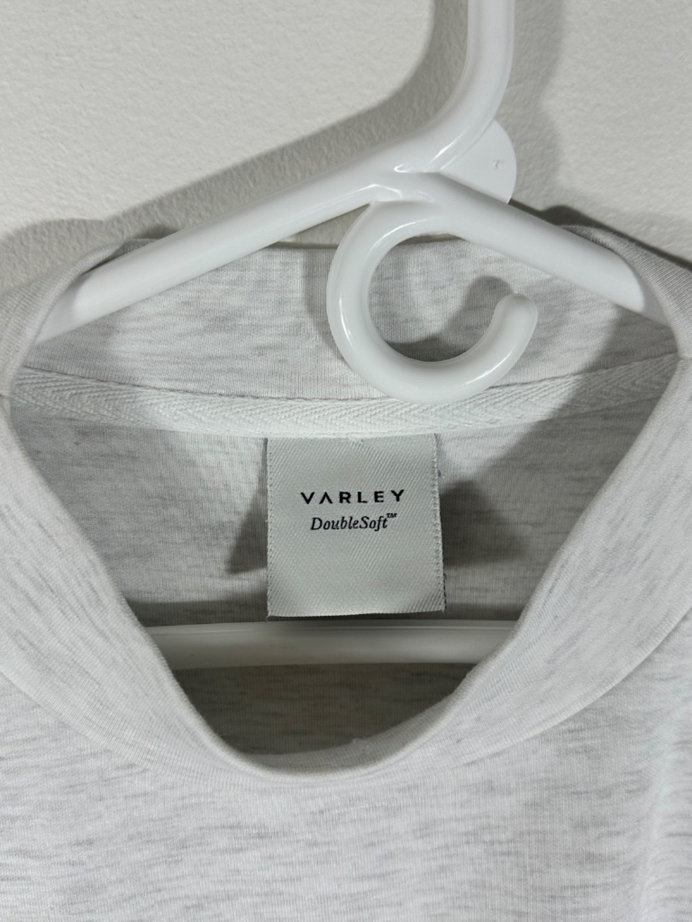Varley Otis Sleeveless Sweat DoubleSoft Top Ivory Marl - Picture 8 of 10